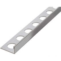 Edelstahl J Eckprofil Für Fliesen 1cm X 270cm - Satiniertes Silber