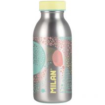Edelstahl-Kühlflasche 354ml Serie Silber, gelb Milan