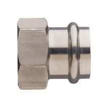 Edelstahl Pressfitting Übergangsmuffe I mit IG, 28mm x 3/4", FRABOPRESS 316V, V-Kontur