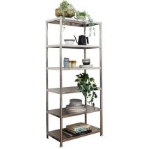 Edelstahl Regal bis 240kg - 6 Ebenen Schwerlastregal 74x41x170 Metallregal Küche