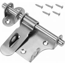 Schiebetürriegel aus Edelstahl mit Schrauben für Badezimmertür, Holztür, Haustiertür, Schlafzimmer