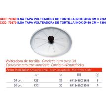 Edelstahl-tortilla-drehdeckel 26 Cm Ilsa 7261
