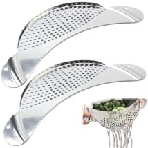 Edelstahl-sieb – 1 Stück, Hitzebeständiges Edelstahl-sieb 33 Cm – Für Nudeln/gemüse/obst