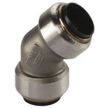 Edelstahl Steckfitting Tectite Bogen 45° 28 mm innen-innen lösbar dvgw