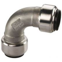 Tectite - Edelstahl Steckfitting Bogen 90° 18 mm innen-innen lösbar dvgw