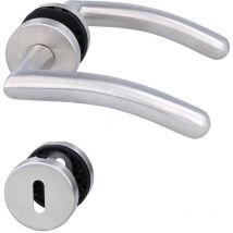 Lienbacher - Edelstahl Türdrücker Rosettengarnitur runde Rosetten Türklinke Metall Buntbart