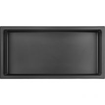 Edelstahl Wandnische 30 x 60 cm (schwarz)
