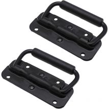 Ensoleille - 2 Stück Edelstahl-Zuggriffe, Kastengriff, Hebekasten, Werkzeuge, Federklappgriff, Edelstahlgriff, Kistengriffe, Zugfedergriffe (100 mm)