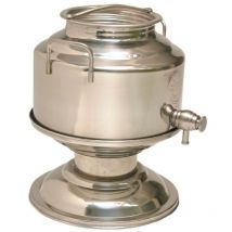Ölbehälter Aus Edelstahl, Mit Basis Und Breiter Öffnung Lt.5 Mit Hahn
