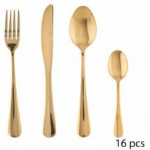 Edelstahlbesteck, praktisches 16-teiliges Set, für 4 Personen, golden Secret De Gourmet