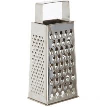 4-seitige Edelstahlreibe – Hochwertige Reibe für Käse, Gemüse, Obst – Ergonomischer Griff – Spülmaschinenfest – Kompakte Größe