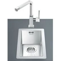 Iperbriko - Edelstahlspüle 26,7x46,4 cm für die Arbeitsplatte