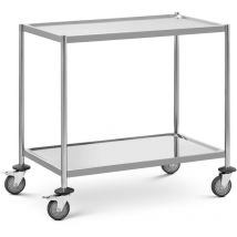 Servierwagen Geschirrwagen Küchenwagen 2 Borde Abräumwagen bis 40 kg Edelstahl