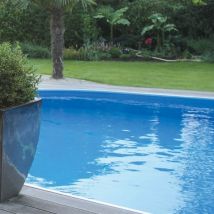 Edg - Liner Piscine Hors Sol - Diamètre 420 Cm - Hauteur 90 Cm - Montage Overlap - Coloris Bleu - Spécial