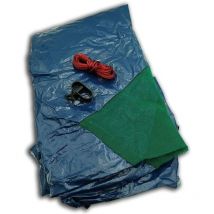 Bâche Pour Piscine Ronde Bâche ø 3,50 m Pour Piscine ø 3M - Protection Piscine - Hivernage - Avec Câble Et Poignée De Serrage Diamètre 350