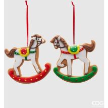 Decorazione Cavallo Clay H10 2 Pezzi Assortiti