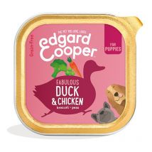 Edgard&cooper - kuipje hond puppy eend/kip graanvrij hondenvoer 18 x 300 g edgar cooper 540700714763