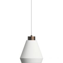 Belid - Edge m Dome Plafón Suspendido Plano Blanco, Bronce 1x E27
