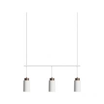 Edge Plafoniera a sospensione Bar Flat White, Bronze 3x E27