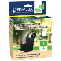 Edialux Adaptateur Secteur Pour Répulsifs Ultrasoniques Animaux, Alimentation 230v, Câble 1 M Et Rallonge 10 M, Pour Chats Chiens Oiseaux, Plug And 