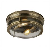 Searchlight - Edinburgh 2 Ljus Badrumsspoltaksljus Antik Mssing IP44, E27