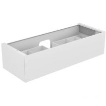Keuco Waschtischunterschrank Edition 11 – 1 Auszug – Push-to-Open – 1400 x 350 x 535 mm – Trüffel/Glas