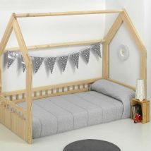 Camatex - Edredón ajustable cachemir de Gris - 150 cm