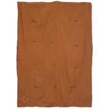 Edredon Lili en gaze de coton 100x140cm marron Atmosphera Créateur D'intérieur