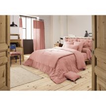 Edredon ou Bout de lit 'Gaïa' toutes dimensions 'Gaze de Coton' - Couleur: Gaïa Rose Pêche - Taille d'édredon ou bout de lit: 90 x 200 cm