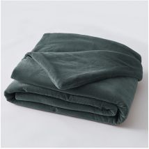 Edredon velours de coton Cesar ardoise