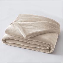 Edredon velours de coton Cesar beige