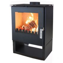 Verso - eek a+ Kaminofen Holz Rheia Holzofen 5 kW Kamin Ofen Dauerbrandofen Werkstattofen Schwedenofen Hüttenofen Heizofen
