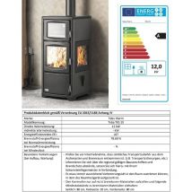 Teba - eek a Kaminofen mit Backfach Herdplatte Panoramakamin Dreiseitig Glas tks 19 Holzofen 12 kW Kamin Ofen Holz Holzherd Kochplatte Küchenofen