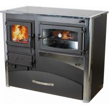 ABC - eek a Kaminofen mit Backfach und Herdplatte mit Glaskeramik Concept 2 Air Rechts Mehrfachbelegung Holzofen 11,6 kW Kamin Ofen Holz