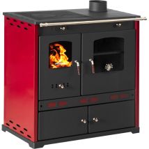 Eek A+ Kaminofen Mit Backfach Und Herdplatte Perfect Eco Lux Rot Rechts Holzofen 7 Kw Kamin Ofen Holz Werkstattofen Hüttenofen Heizofen Gartenofen