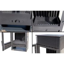 Teba - eek a Kaminofen Panorama 3 Seitig 9 kW Dauerbrand tks 12 Kamin Holzofen 3 Seiten Ofen Holz