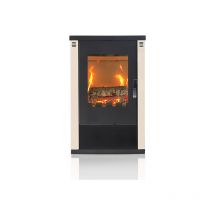 Verso - eek a+ Kaminofen Lheia 7,5 kW Ivory