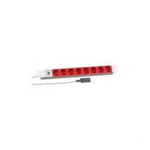 Efb Elektronik - 691698K multiprise 2 m 8 sortie(s) ca rouge, blanc