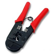 EFB Elektronik Crimpzange E-SK310 für 4, 6, 8-polige Steckverbinder mit Schneidvorrichtung geeignet für RJ-Stecker