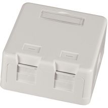 EFB-Elektronik Keystone Verteilerbox Aufputz, 2-Port, leer, reinweiß