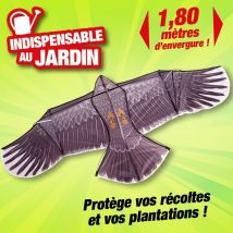 Outiror - Effaroucheur type aigle géant avec mât de 3,70M de haut - protection de vos cultures