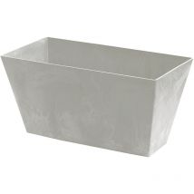 Tubus case beton effect 12L. pot, dimensions (mm) 400x216x200, couleur Concrete - Gris clair