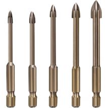 Aougo - Efficient Universal Drilling Tool Drill Bit Set Thickened High Hardness Accessory Tool Carbide Drill Bit Set Multifunctional Cross Alloy