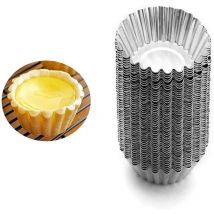 Egg Tart Pans Cupcake Muffin Molds Aluminum Lace Molds Baking Tools - 50 Pieces