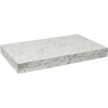 Lavabo bianco effetto marmo naturale 123,5x8x50 cm (DO12050MCB) - Egger