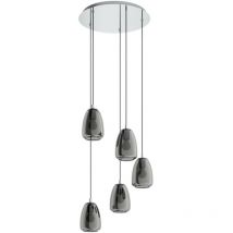 Eglo - Alobrase 5 Lamp Cluster Pendant Ceiling Light Chrome