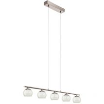 Eglo - Ascolese - led 5 Light Ceiling Pendant Bar Satin Nickel