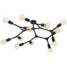 Eglo Bocadella 12 Lamp Multi Arm Semi Flush Ceiling Light Black