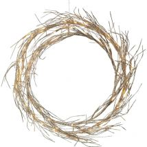 Eglo led Lichterkranz, Fensterlicht Weihnachten aus Metall in Gold, Wanddeko Weihnachtskranz mit Kabel, beleuchtete Fensterdeko Weihnachten,