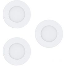 Faretto Ad Incasso Moderno Fueva z In Acciaio Bianco 3 Luci Led 2,8W 2700 6500K